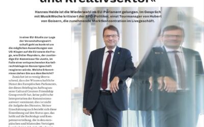 Mein Interview mit dem Branchenfachblatt @musikwoche. Herzlichen Dank für den ausführlichen Beitrag zu aktuellen Fragen.